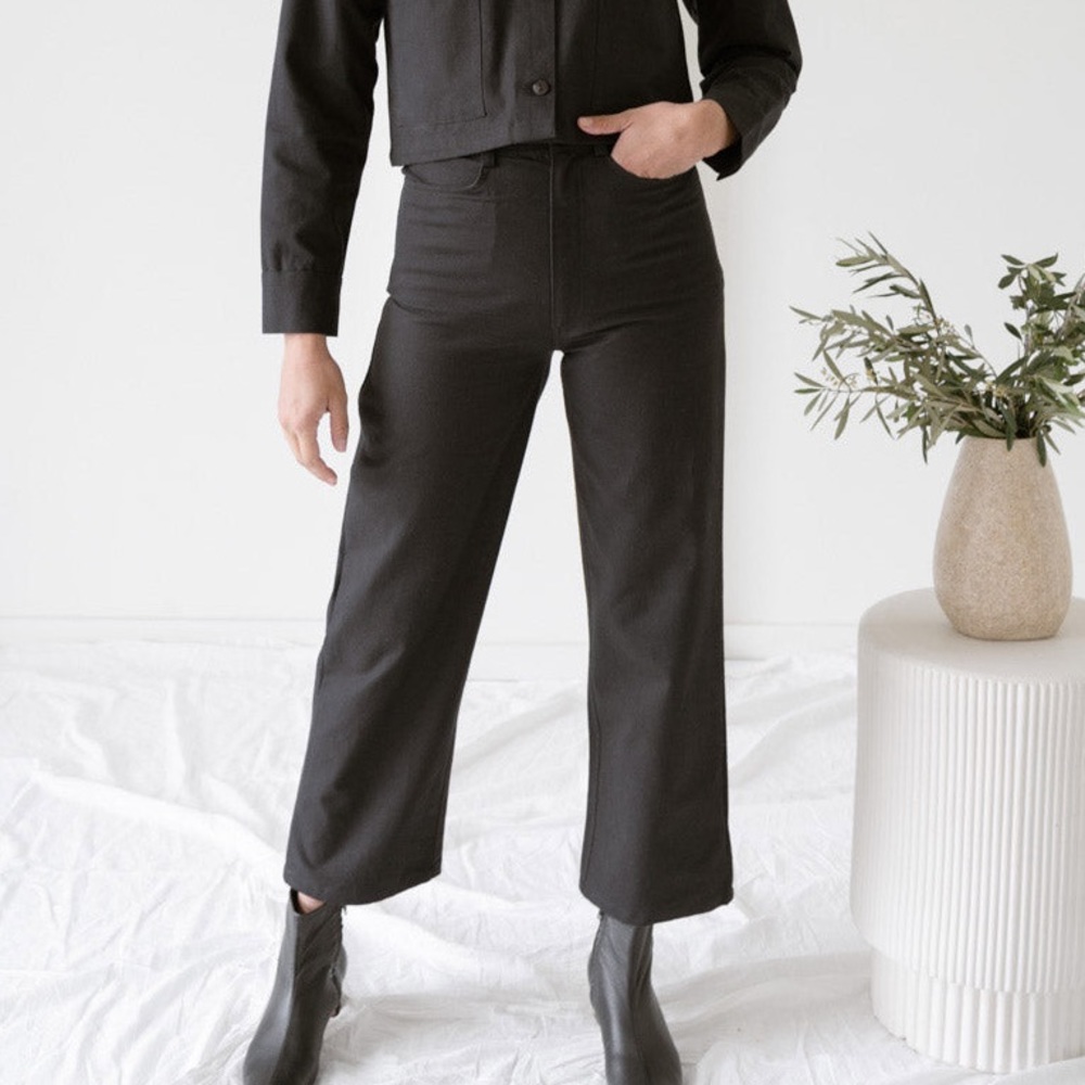 Laude the Label Black Canvas Straight Pants